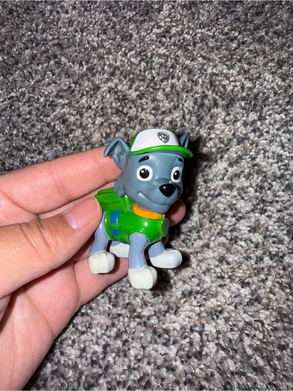 Paw Patrol Rocky Action Figure Toy Green & Grey Pup